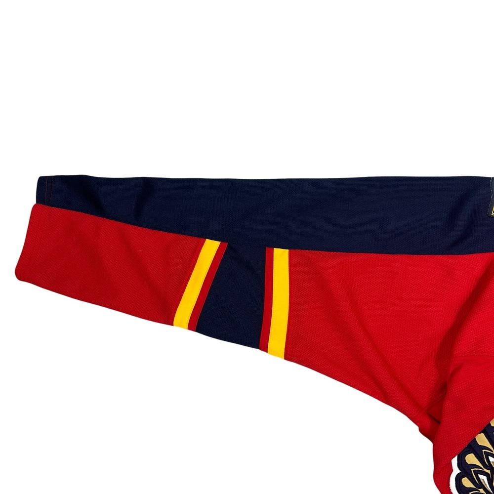 Reebok Florida Panthers NHL Jersey XXL Red Navy Gold Leaping Panther Hockeycore - Picture 7 of 16